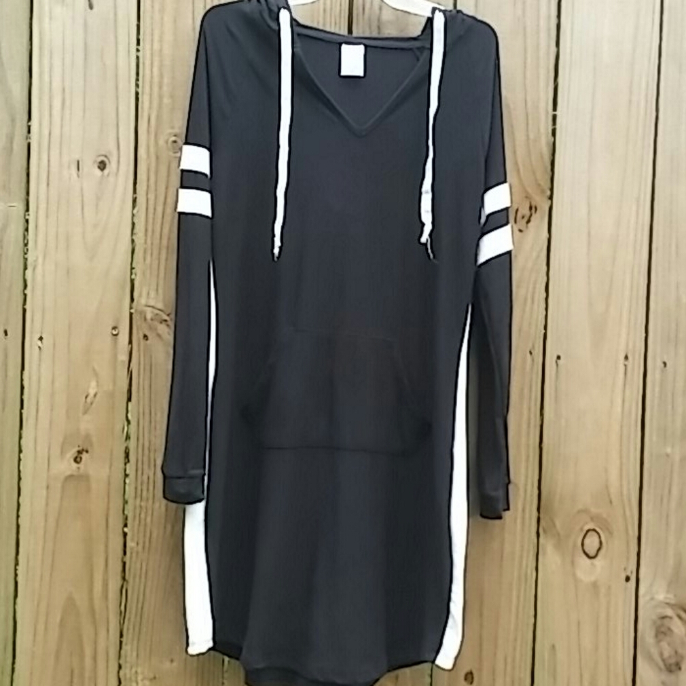 COPY - Casual black hooded dress/NWNT.